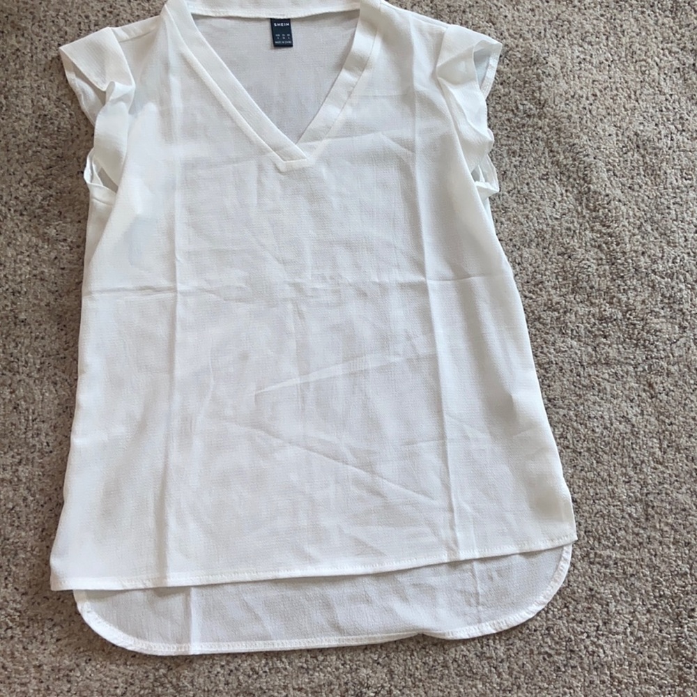 NEW!! never worn white SHEIN blouse